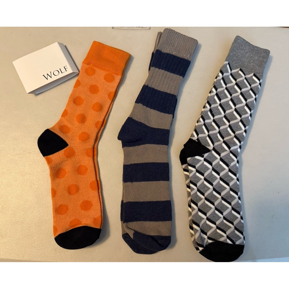 Men's Dress Socks Sprezza, Wolf Unknown Brand -3 Pairs NWOT